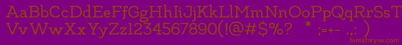 MadeLikesSlab Font – Brown Fonts on Purple Background