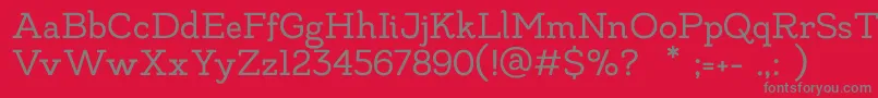 MadeLikesSlab-Schriftart – Graue Schriften auf rotem Hintergrund