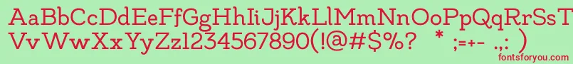 MadeLikesSlab Font – Red Fonts on Green Background