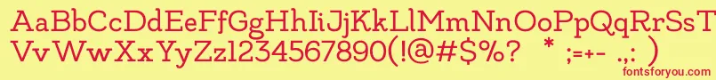 MadeLikesSlab Font – Red Fonts on Yellow Background