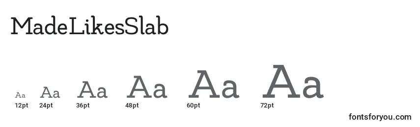 MadeLikesSlab Font Sizes