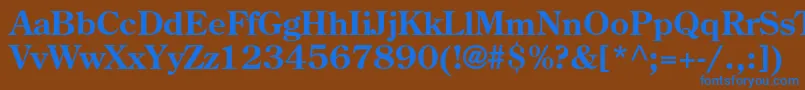 CenturyoldstylestdBold Font – Blue Fonts on Brown Background