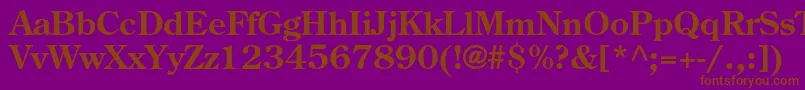 CenturyoldstylestdBold Font – Brown Fonts on Purple Background