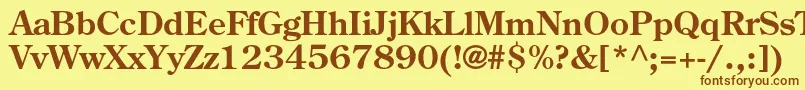 CenturyoldstylestdBold Font – Brown Fonts on Yellow Background