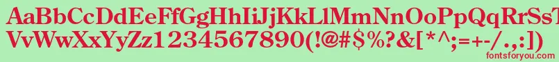 CenturyoldstylestdBold Font – Red Fonts on Green Background