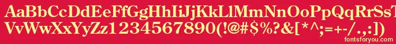 CenturyoldstylestdBold Font – Yellow Fonts on Red Background