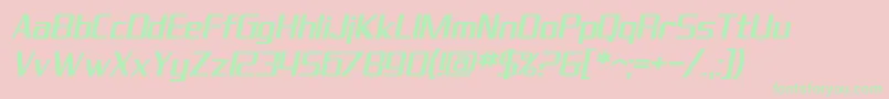 SfTheraminGothicOblique Font – Green Fonts on Pink Background