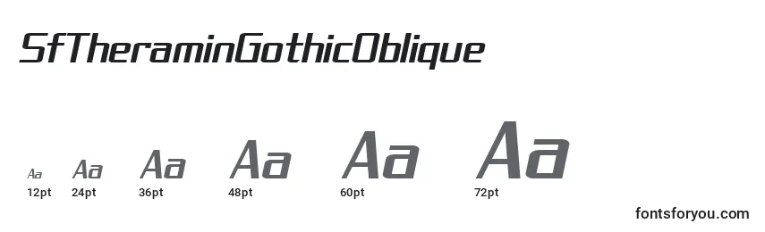 SfTheraminGothicOblique Font Sizes