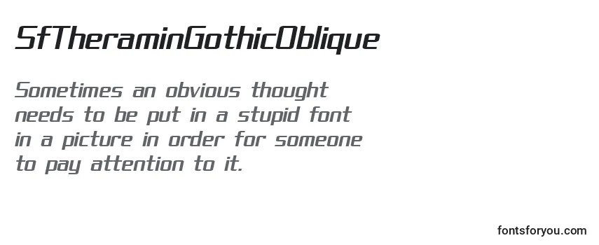 SfTheraminGothicOblique Font