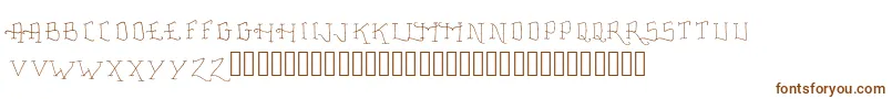 Шрифт FancyTattooScript – коричневые шрифты на белом фоне