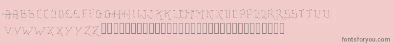 FancyTattooScript Font – Gray Fonts on Pink Background