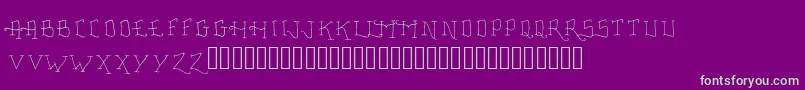 FancyTattooScript Font – Green Fonts on Purple Background