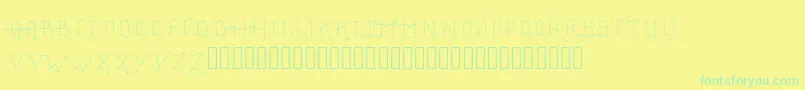 FancyTattooScript Font – Green Fonts on Yellow Background