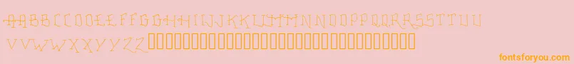 Police FancyTattooScript – polices orange sur fond rose