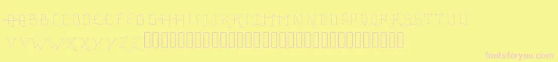 FancyTattooScript-Schriftart – Rosa Schriften auf gelbem Hintergrund