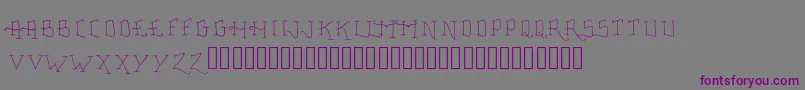 Шрифт FancyTattooScript – фиолетовые шрифты на сером фоне
