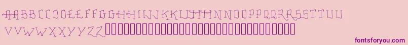Fonte FancyTattooScript – fontes roxas em um fundo rosa
