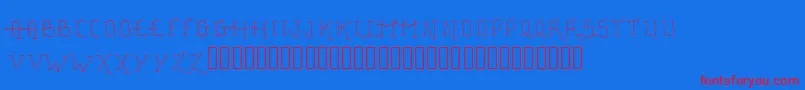 FancyTattooScript Font – Red Fonts on Blue Background