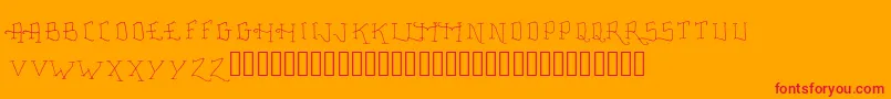 FancyTattooScript Font – Red Fonts on Orange Background