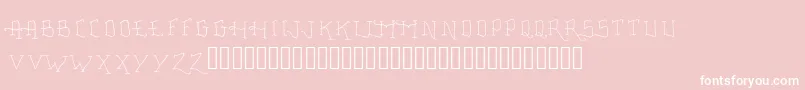 FancyTattooScript-Schriftart – Weiße Schriften auf rosa Hintergrund