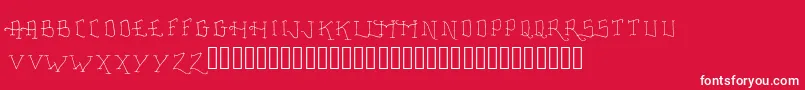 FancyTattooScript Font – White Fonts on Red Background