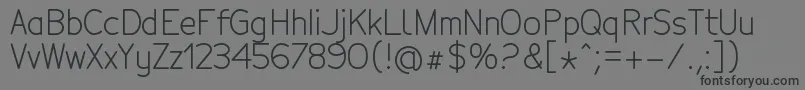 フォントTecnicoRegular – 黒い文字の灰色の背景