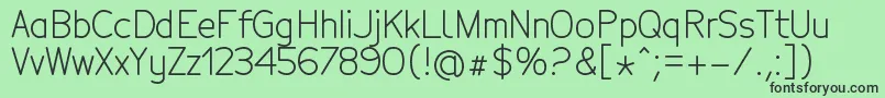 TecnicoRegular Font – Black Fonts on Green Background