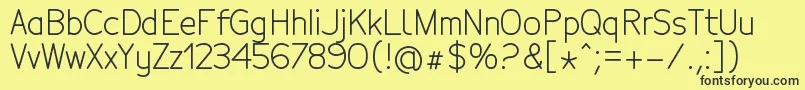 TecnicoRegular Font – Black Fonts on Yellow Background