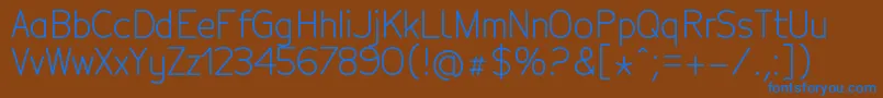 Шрифт TecnicoRegular – синие шрифты на коричневом фоне