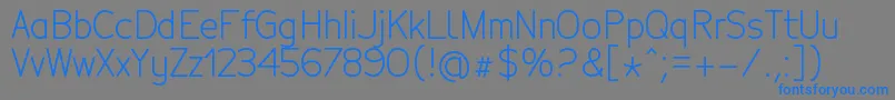 フォントTecnicoRegular – 灰色の背景に青い文字