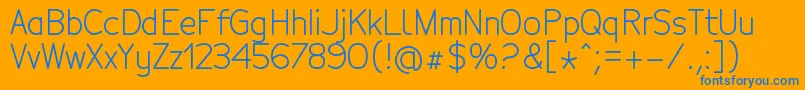 TecnicoRegular Font – Blue Fonts on Orange Background