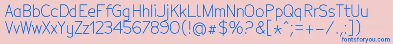 TecnicoRegular Font – Blue Fonts on Pink Background