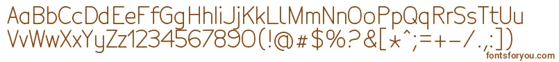 TecnicoRegular Font – Brown Fonts on White Background