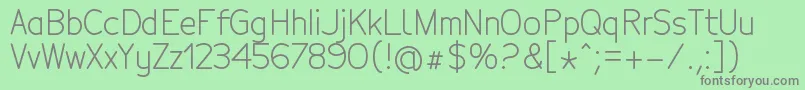 TecnicoRegular Font – Gray Fonts on Green Background