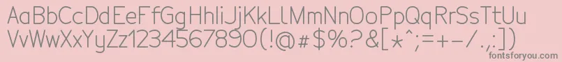 TecnicoRegular-Schriftart – Graue Schriften auf rosa Hintergrund