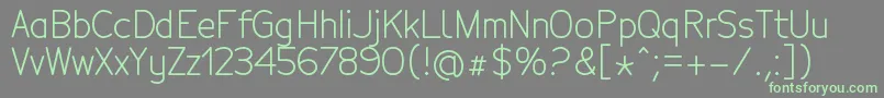 TecnicoRegular Font – Green Fonts on Gray Background