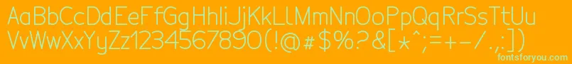 TecnicoRegular Font – Green Fonts on Orange Background