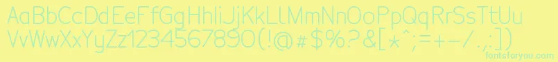 TecnicoRegular Font – Green Fonts on Yellow Background