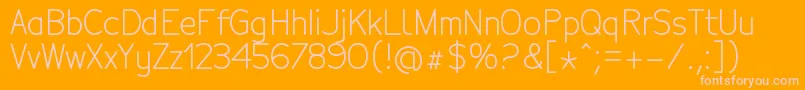 TecnicoRegular Font – Pink Fonts on Orange Background