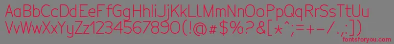 TecnicoRegular Font – Red Fonts on Gray Background