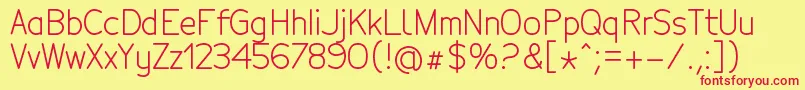 Шрифт TecnicoRegular – красные шрифты на жёлтом фоне