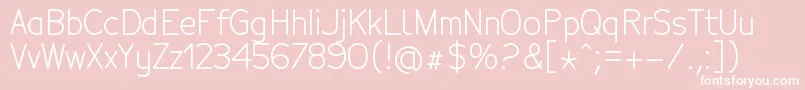 TecnicoRegular Font – White Fonts on Pink Background
