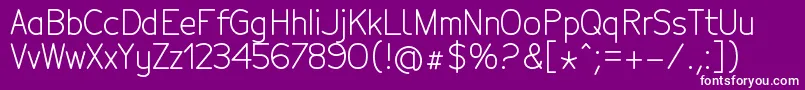 TecnicoRegular Font – White Fonts on Purple Background