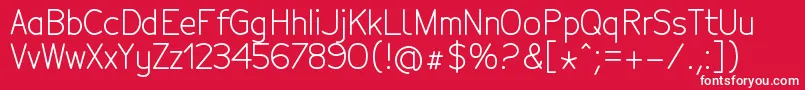 TecnicoRegular Font – White Fonts on Red Background