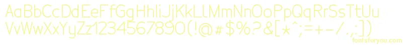 TecnicoRegular Font – Yellow Fonts on White Background