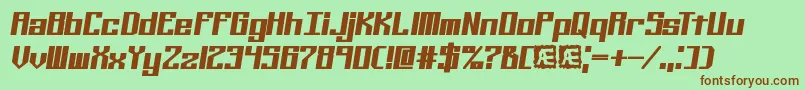 KaliberSolidBrk Font – Brown Fonts on Green Background