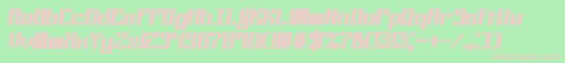 KaliberSolidBrk Font – Pink Fonts on Green Background