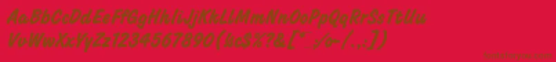 Police ChallengeBoldLetPlain.1.0 – polices brunes sur fond rouge