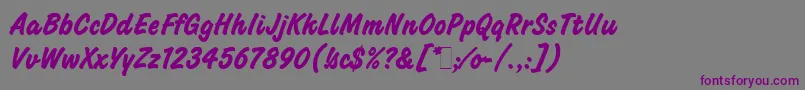 ChallengeBoldLetPlain.1.0 Font – Purple Fonts on Gray Background