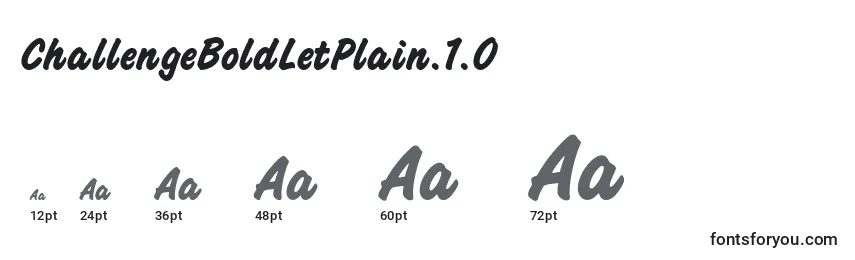 ChallengeBoldLetPlain.1.0 Font Sizes